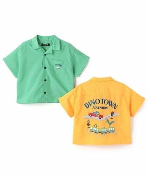 kladskap / クレードスコープ シャツ・ブラウス | 恐竜×乗り物刺しゅう半袖シャツ | 詳細9