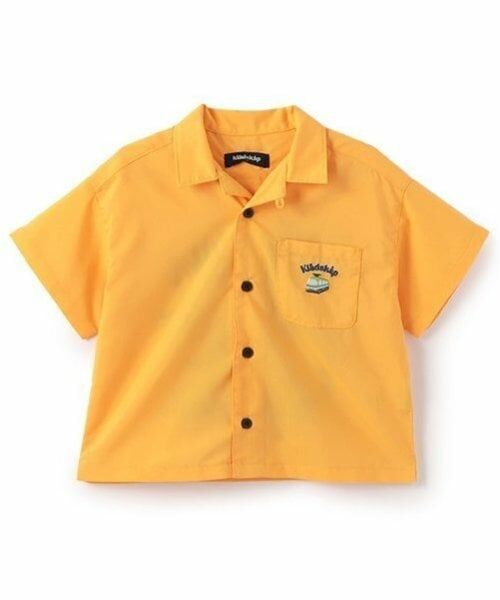 kladskap / クレードスコープ シャツ・ブラウス | 恐竜×乗り物刺しゅう半袖シャツ（カラシ）