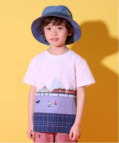 kladskap / クレードスコープ Tシャツ | 海と電車切替半袖Tシャツ