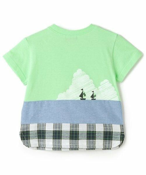 kladskap / クレードスコープ Tシャツ | 海と電車切替半袖Tシャツ | 詳細1