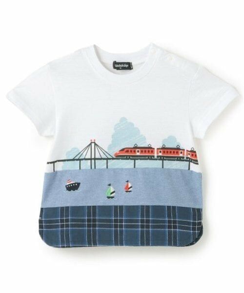kladskap / クレードスコープ Tシャツ | 海と電車切替半袖Tシャツ | 詳細10