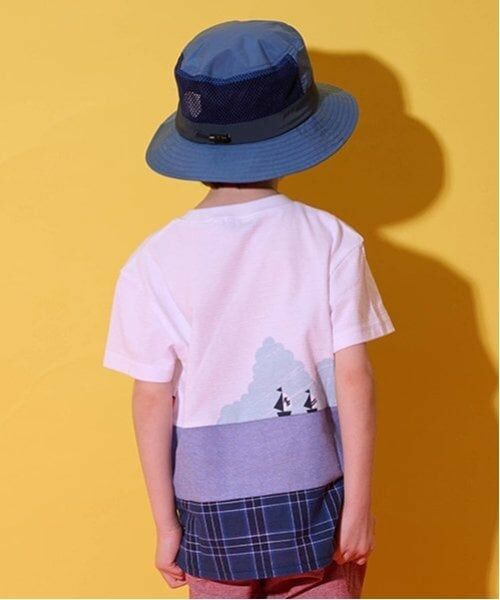 kladskap / クレードスコープ Tシャツ | 海と電車切替半袖Tシャツ | 詳細13