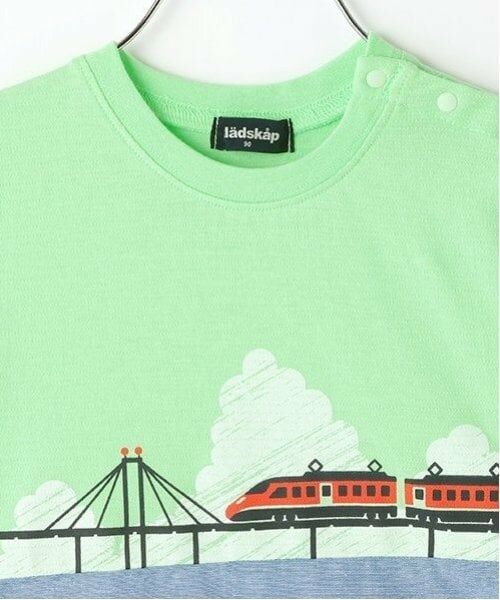 kladskap / クレードスコープ Tシャツ | 海と電車切替半袖Tシャツ | 詳細2