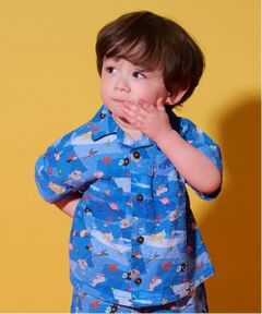 kladskap / クレードスコープ シャツ・ブラウス | 深海柄オーバーサイズ半袖開衿シャツ