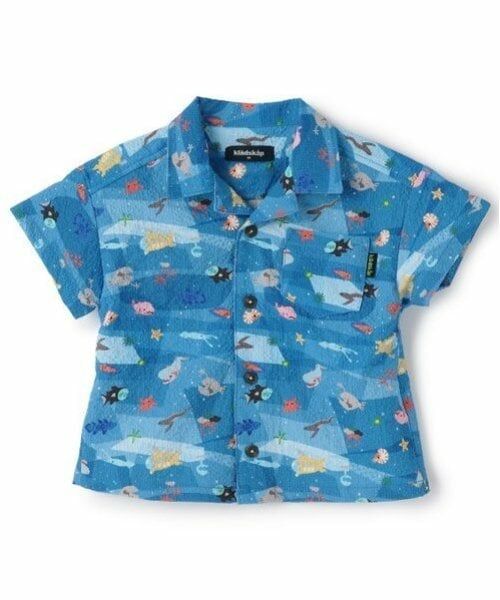 kladskap / クレードスコープ シャツ・ブラウス | 深海柄オーバーサイズ半袖開衿シャツ | 詳細1