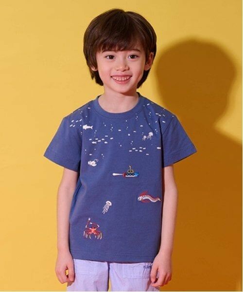 kladskap / クレードスコープ Tシャツ | 深海蓄光プリント半袖Tシャツ（インク ブルー）