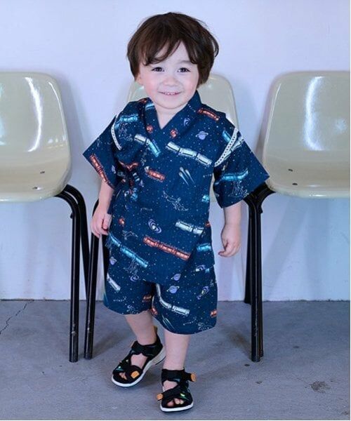 kladskap / クレードスコープ 着物・浴衣・小物類 | 銀河鉄道柄甚平（紺）