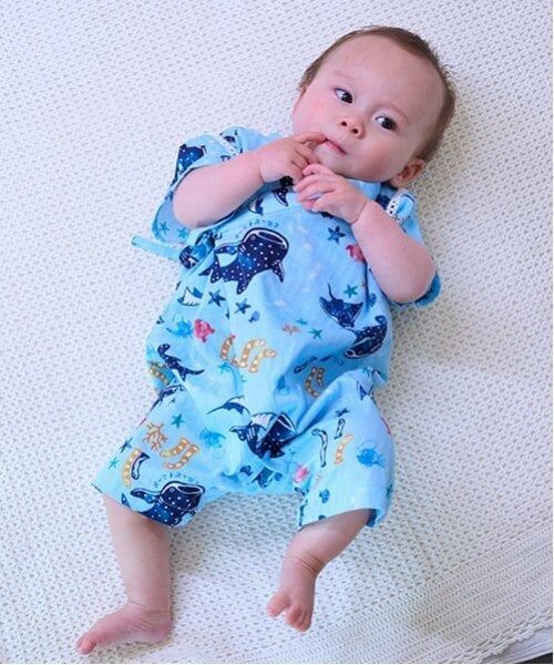 kladskap / クレードスコープ 着物・浴衣・小物類 | オーシャン柄甚平オール（サックス）