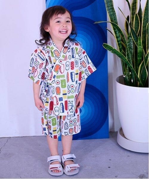 kladskap / クレードスコープ 着物・浴衣・小物類 | お寿司柄甚平（オフ ホワイト）