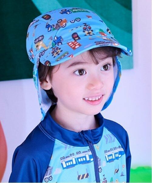 kladskap / クレードスコープ 水着・スイムグッズ | 【SWIM】総柄日除けつきスイムキャップ（ターコ）