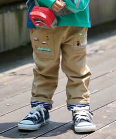 乗り物ロング丈ストレートパンツ