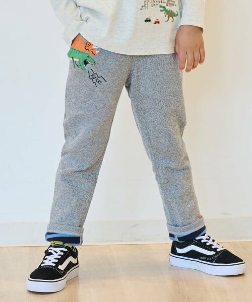 kladskap / クレードスコープ その他パンツ | 恐竜接結ロング丈ストレートパンツ（グレー）