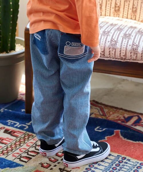 kladskap / クレードスコープ その他パンツ | 電車ロング丈ペインターパンツ（ブルー）