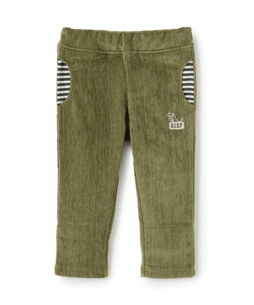 kladskap / クレードスコープ その他パンツ | 恐竜刺しゅうロング丈テーパードパンツ（カーキ）