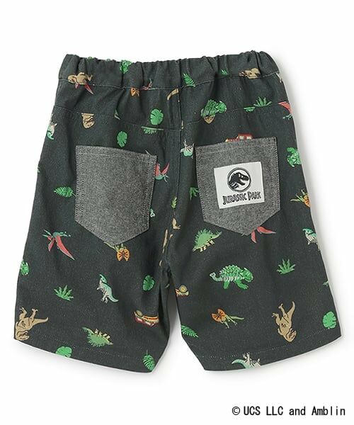 kladskap / クレードスコープ ショート・ハーフ・半端丈パンツ | 【JURASSIC】恐竜総柄5分丈パンツ | 詳細1