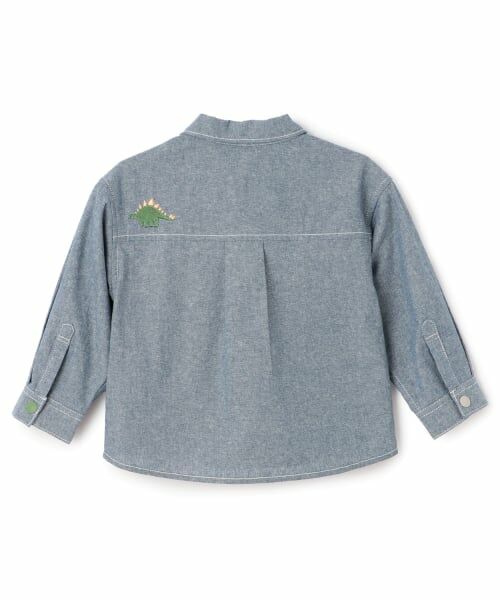 kladskap / クレードスコープ シャツ・ブラウス | 恐竜ヒョッコリ刺しゅう長袖シャツ | 詳細1