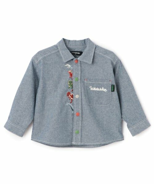 kladskap / クレードスコープ シャツ・ブラウス | 恐竜ヒョッコリ刺しゅう長袖シャツ | 詳細10