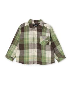 kladskap / クレードスコープ シャツ・ブラウス | 電車刺しゅう長袖チェックシャツ