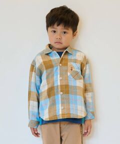 kladskap / クレードスコープ シャツ・ブラウス | 電車刺しゅう長袖チェックシャツ