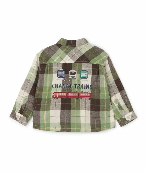 kladskap / クレードスコープ シャツ・ブラウス | 電車刺しゅう長袖チェックシャツ | 詳細1