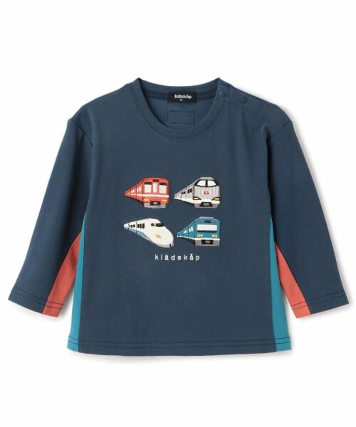 kladskap / クレードスコープ Tシャツ | 電車アップリケ長袖Tシャツ | 詳細10