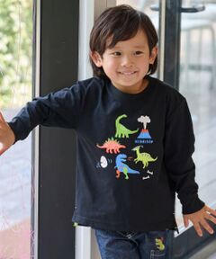 kladskap / クレードスコープ Tシャツ | 恐竜アップリケ長袖Tシャツ