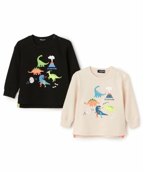 kladskap / クレードスコープ Tシャツ | 恐竜アップリケ長袖Tシャツ | 詳細10