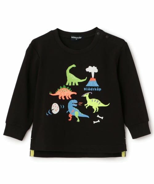 kladskap / クレードスコープ Tシャツ | 恐竜アップリケ長袖Tシャツ | 詳細11