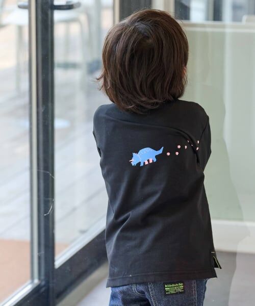 kladskap / クレードスコープ Tシャツ | 恐竜アップリケ長袖Tシャツ | 詳細14