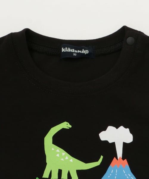 kladskap / クレードスコープ Tシャツ | 恐竜アップリケ長袖Tシャツ | 詳細3