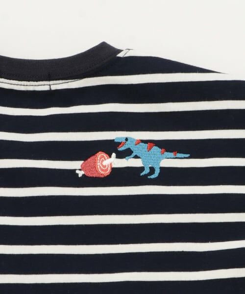 kladskap / クレードスコープ Tシャツ | 恐竜胸ポケットボーダー長袖Tシャツ | 詳細7