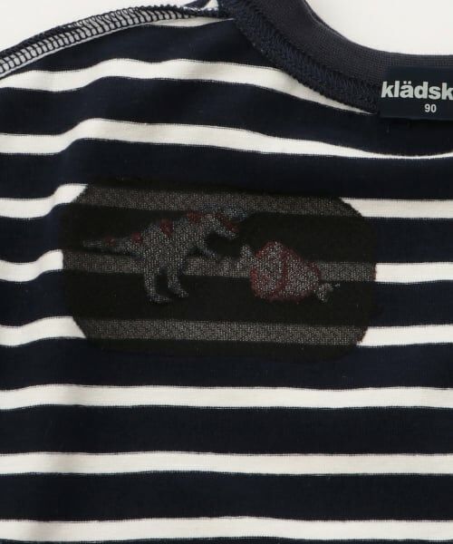 kladskap / クレードスコープ Tシャツ | 恐竜胸ポケットボーダー長袖Tシャツ | 詳細8