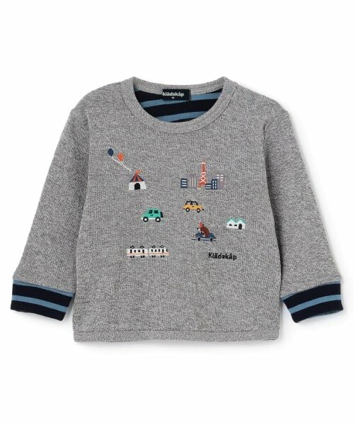 kladskap / クレードスコープ Tシャツ | 乗り物/アニマル接結長袖Tシャツ（グレー）