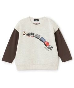 kladskap / クレードスコープ スウェット | 電車アップリケベストレイヤード風プルオーバー