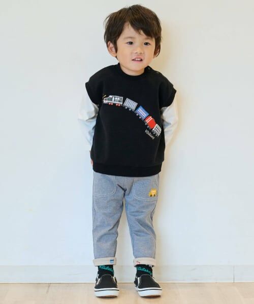 kladskap / クレードスコープ スウェット | 電車アップリケベストレイヤード風プルオーバー | 詳細11