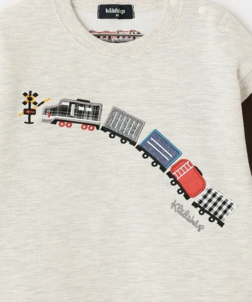 kladskap / クレードスコープ スウェット | 電車アップリケベストレイヤード風プルオーバー | 詳細3