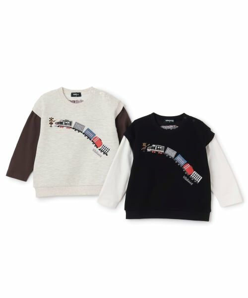 kladskap / クレードスコープ スウェット | 電車アップリケベストレイヤード風プルオーバー | 詳細7