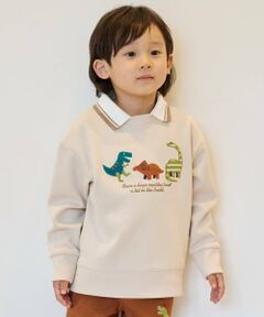 kladskap / クレードスコープ スウェット | 恐竜アップリケ衿つきトレーナー