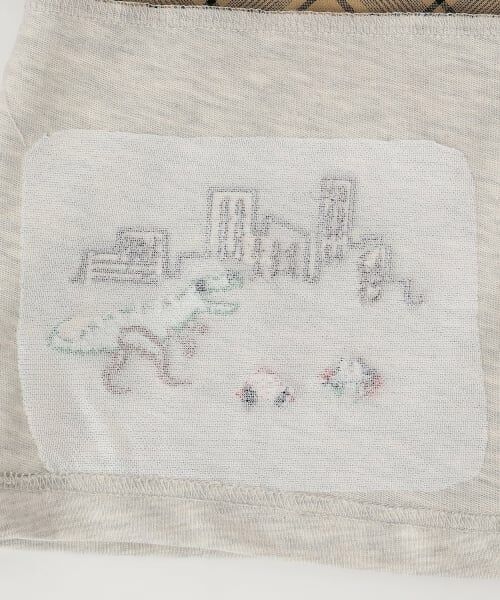 kladskap / クレードスコープ Tシャツ | 恐竜と街チェック切替長袖Tシャツ | 詳細7