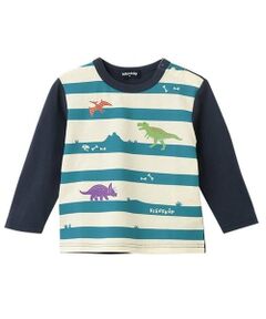 kladskap / クレードスコープ Tシャツ | 【人気商品再入荷】【直営店で取り扱い無し】恐竜ボーダー長袖Tシャツ