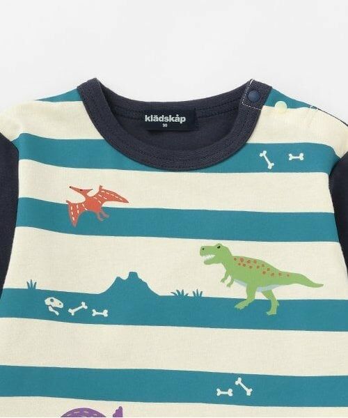 kladskap / クレードスコープ Tシャツ | 【人気商品再入荷】【直営店で取り扱い無し】恐竜ボーダー長袖Tシャツ | 詳細2