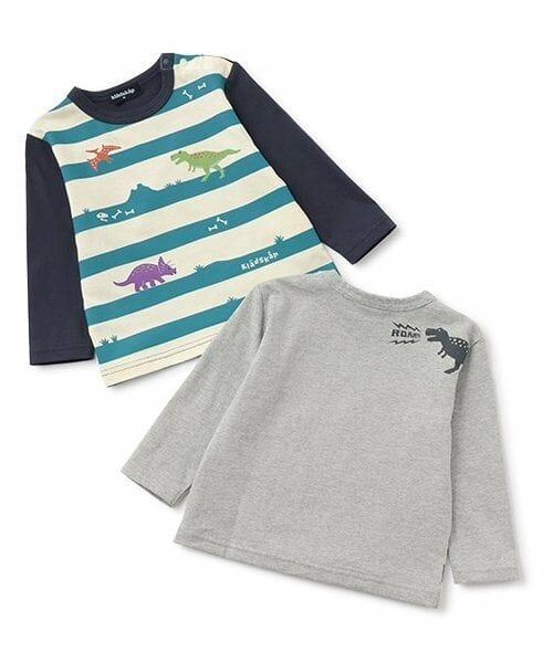 kladskap / クレードスコープ Tシャツ | 【人気商品再入荷】【直営店で取り扱い無し】恐竜ボーダー長袖Tシャツ | 詳細8