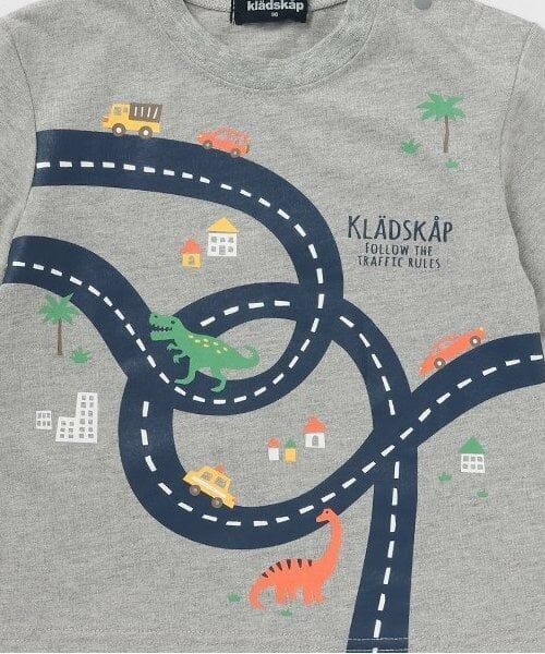 kladskap / クレードスコープ Tシャツ | 【人気商品再入荷】【直営店で取り扱い無し】車×道路×恐竜長袖Tシャツ | 詳細3