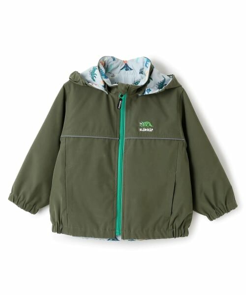 kladskap / クレードスコープ ブルゾン | 恐竜リバーシブルウィンドブレーカー（カーキ）