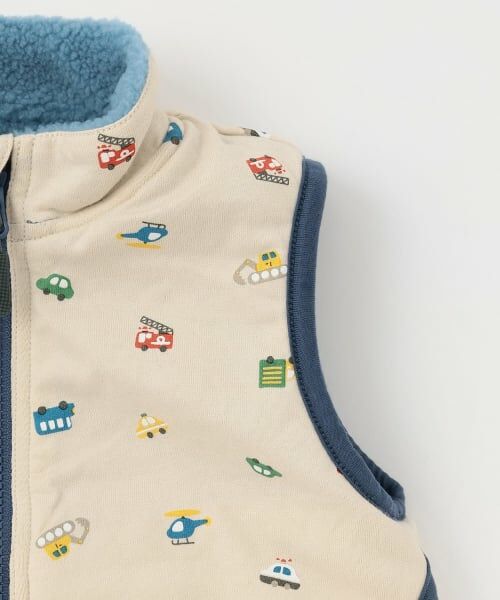 kladskap / クレードスコープ ダウンジャケット・ベスト | 乗り物リバーシブルボアベスト | 詳細10