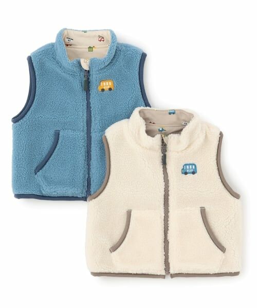 kladskap / クレードスコープ ダウンジャケット・ベスト | 乗り物リバーシブルボアベスト | 詳細15