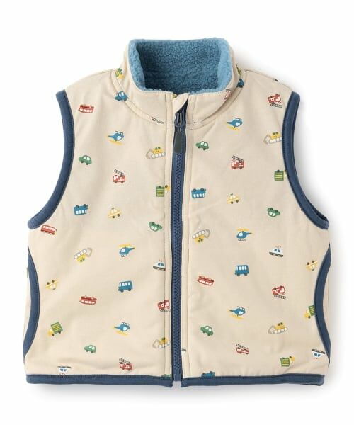 kladskap / クレードスコープ ダウンジャケット・ベスト | 乗り物リバーシブルボアベスト | 詳細3