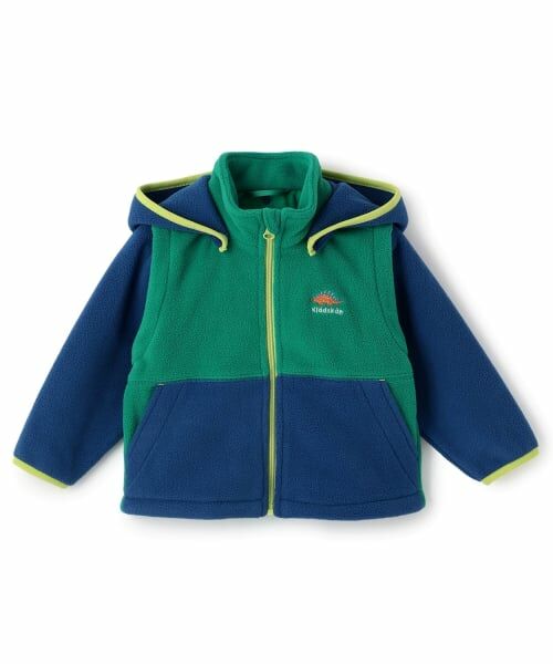 kladskap / クレードスコープ ブルゾン | 恐竜切替3wayフリースパーカ（グリーン）