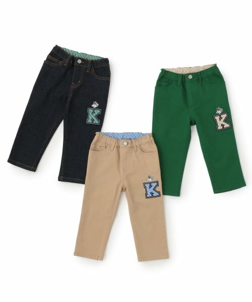 kladskap / クレードスコープ その他パンツ | オオカミ刺しゅうロング丈ストレートパンツ | 詳細8