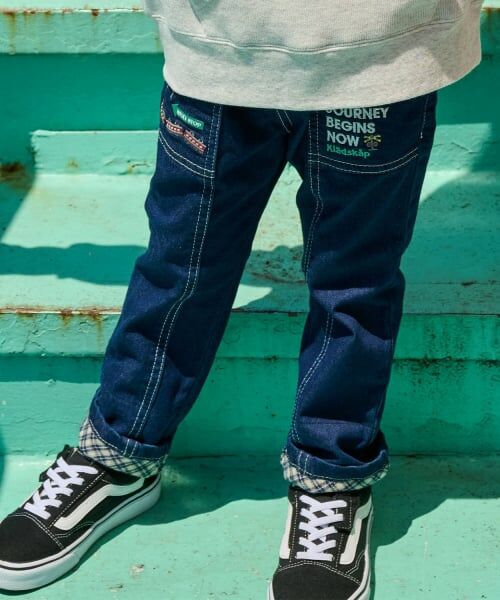 kladskap / クレードスコープ その他パンツ | 電車裾折り返しロング丈ストレートパンツ（紺）